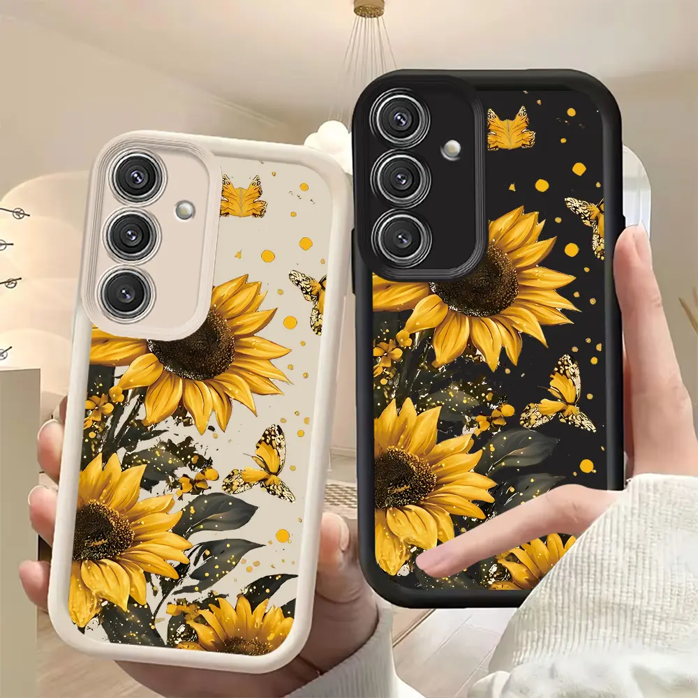 Phone Case: Sunflower Butterfly Wall Art New Tianyan Staircase Phone Case, Fun and Unique, Simple and Fashionable Suitable for Galaxy S26 S25 S24 S23 S22 S21 Fe Plus Ultra A13 A14 A15 A16 A17 A33 A34 A35 A36 A52 A53 A54 Note20