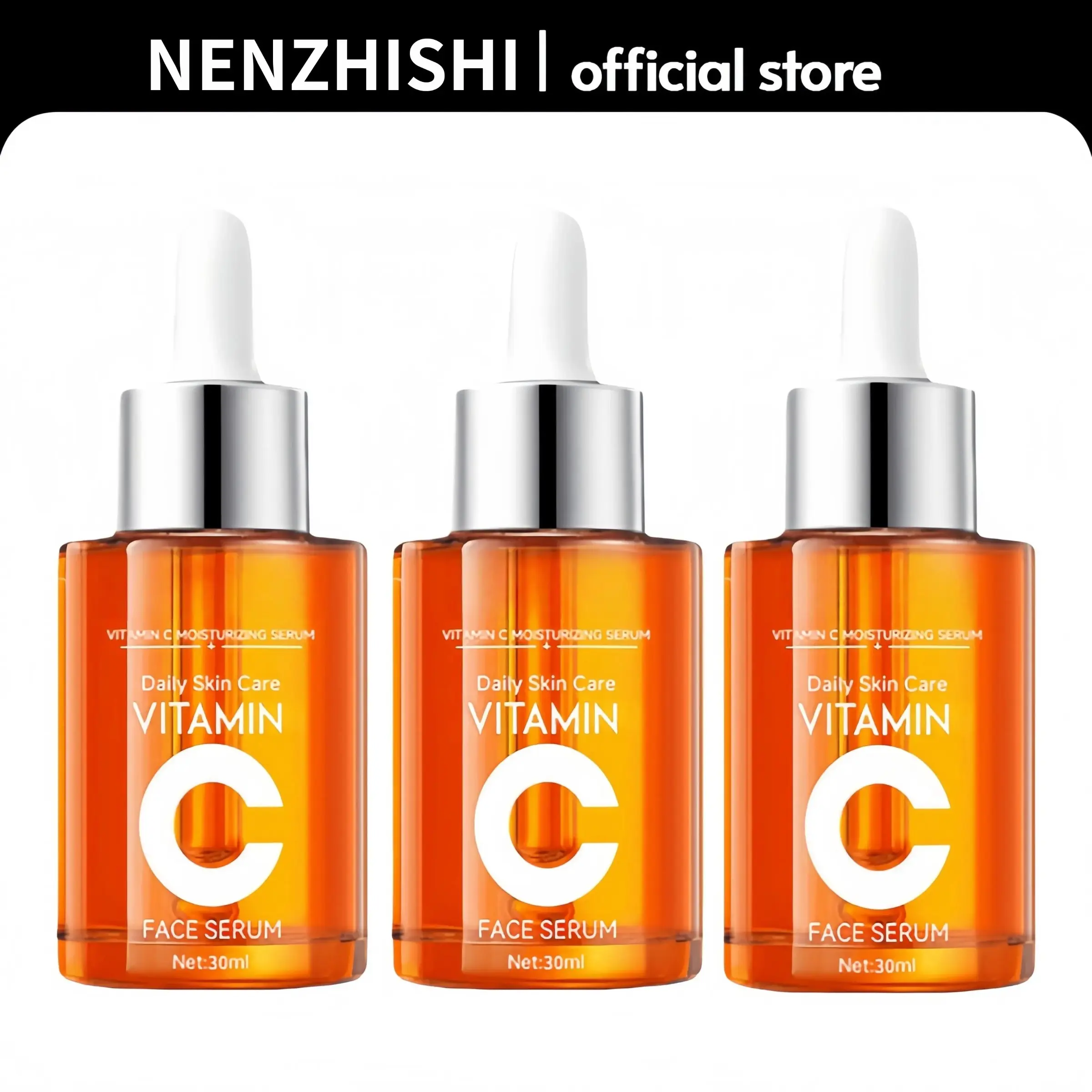 【BUY 1 GET 2 FREE】5X Vitamin C Face Serum, 5 in 1 Active VC+,Skincare for Brightening, Moisturizing, Pore Care-Hydration & Nourishing Facial Essence, Gift for Women (30ml) Dropper-New Year Gift