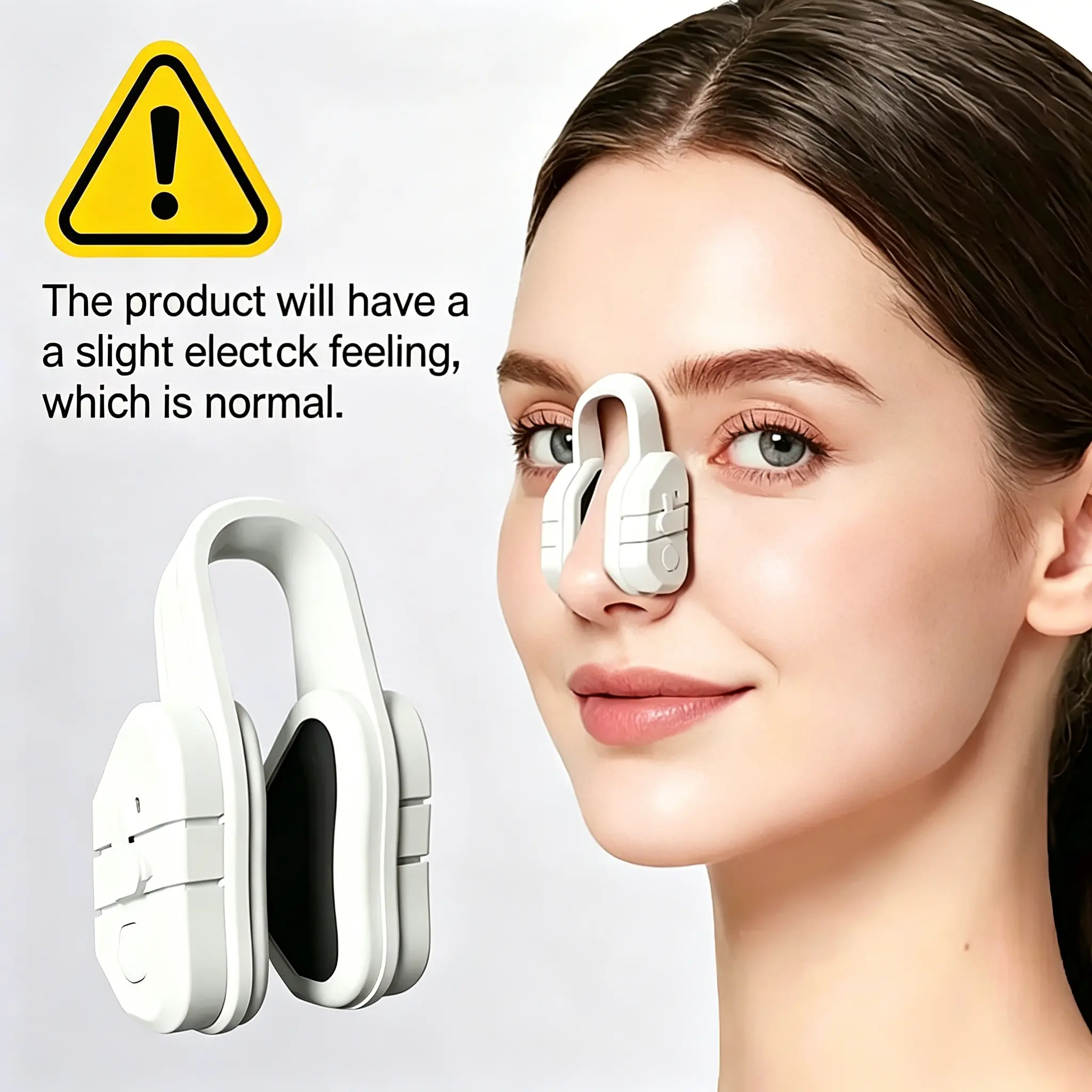 Newly Upgraded EMS Nose Shaper, Sculpting Massager Clip, Silicone Pulse Technology, Lift-Up High Bridge, Facial Beauty Instrument, Beauty Nose Tool