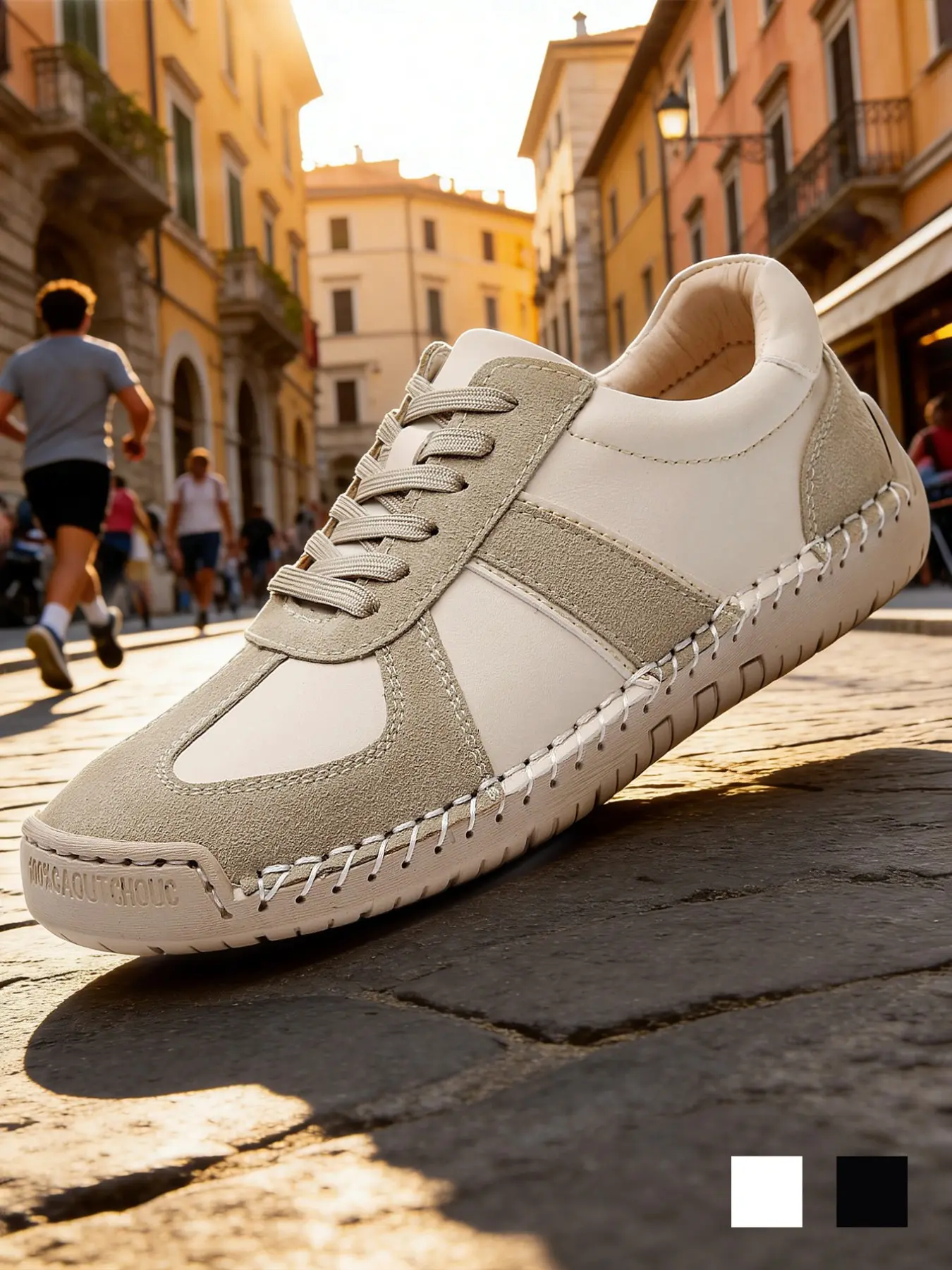 Men's German Army Trainer GAT Sneakers Lightweight Flexible Non-Slip Hand-stitched Suede Patchwork Trainers Low Top T-Toe Flat Walking Shoes Retro Vintage All Seasons Microfiber Leather Big Size 11 12 13 14 15 Travel Hiking Gym Casual Wear