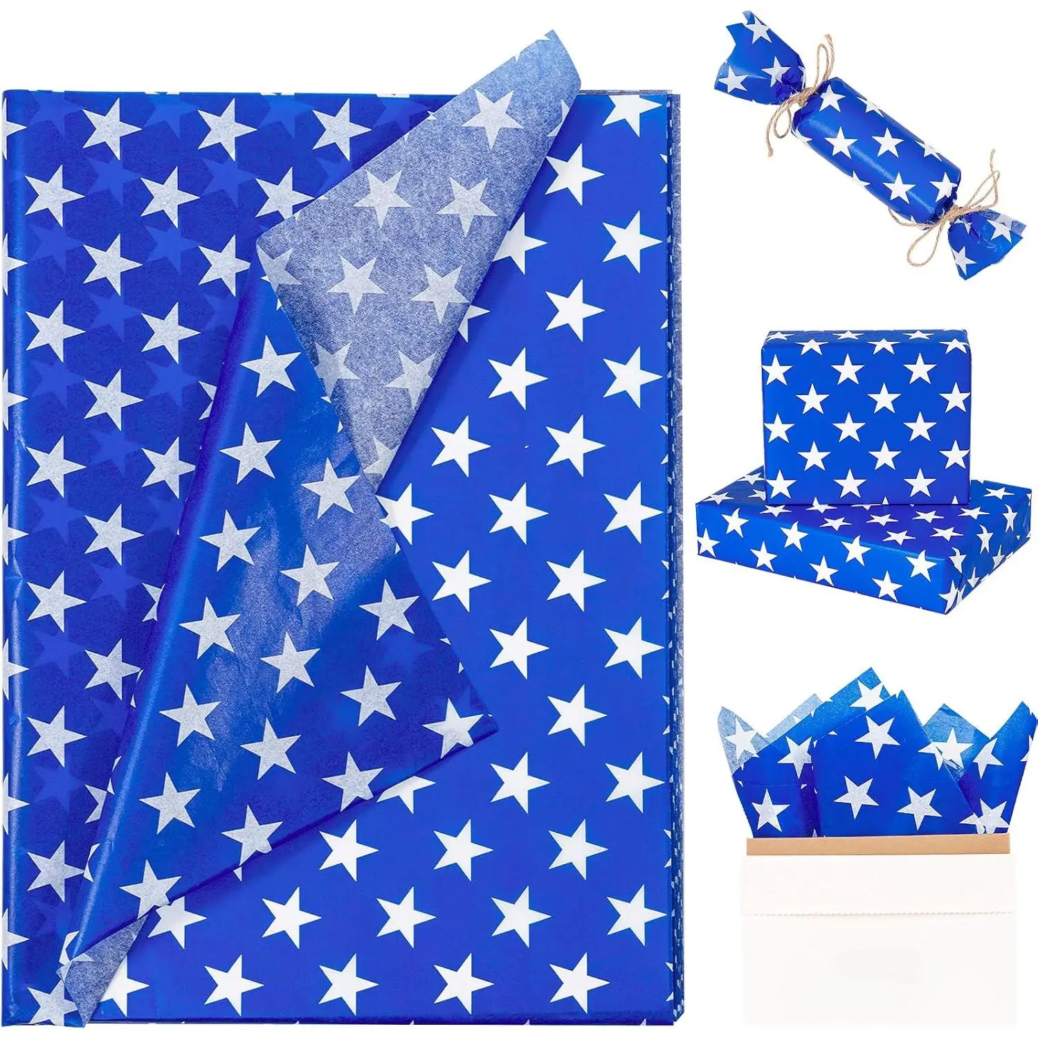 RUSPEPA Tissue Paper 25 Sheets, Decorative Gift Wrapping Tissue Paper with Floral Butterfly Mother's Day, Patriotic Navy Star, Graduation Class of 2026 Designs, Perfect for Mom Gifts,Graduation Gifts, Gift Bags,Party Supplies, Crafts, 19.5 x 27.5 Inches