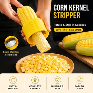 Magic Corn Sheller Machine, Advanced Plastic Stainless Steel Corn Detacher, Ergonomic Design, Time-Saving Tool, Model 85-2, Easy, Utensils, Effort