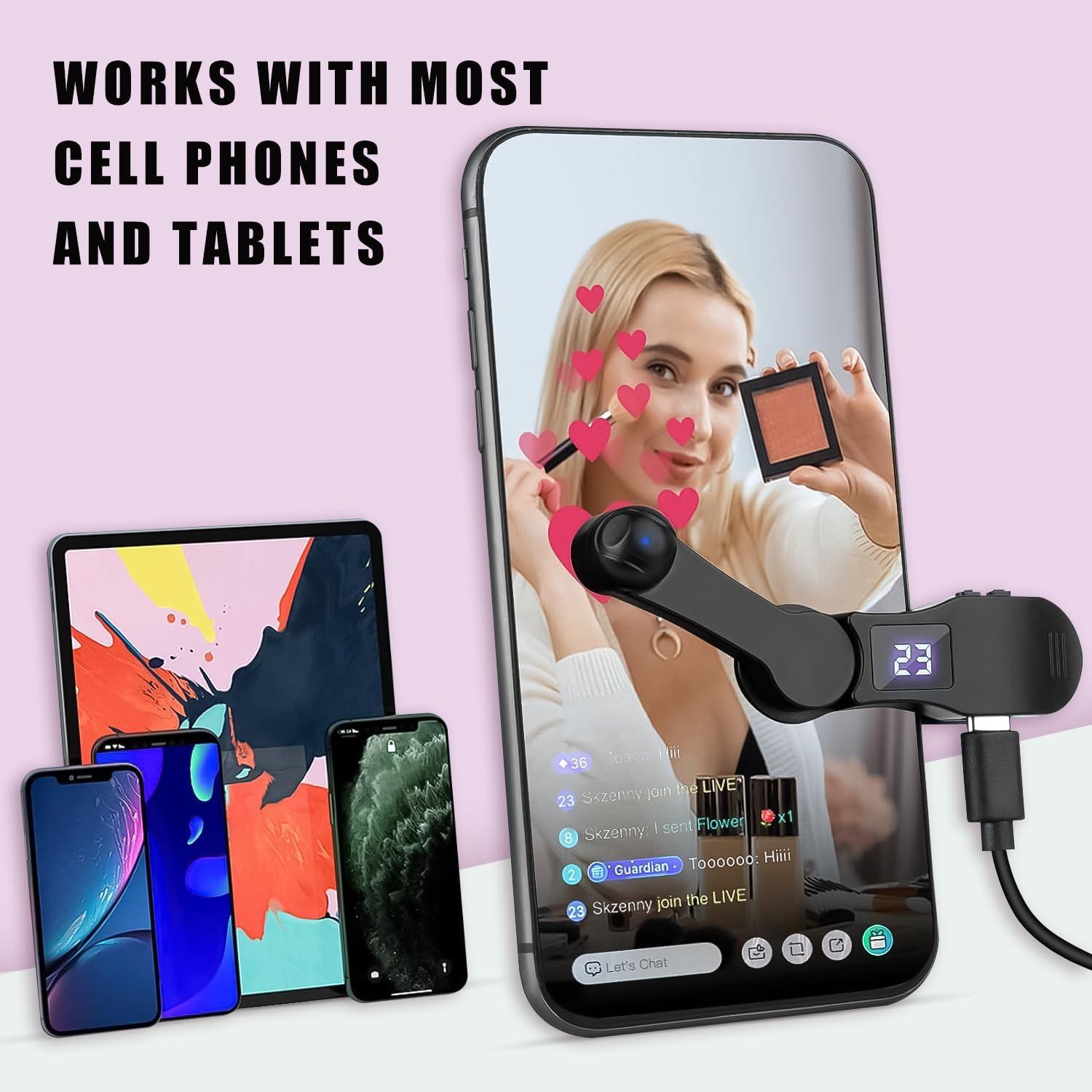 Smartphone Auto Clicker, 1 Count Phone Screen Fast Clicker for iPhone iPad Apps, Fast Click Simulation Finger Continuous Click for Game