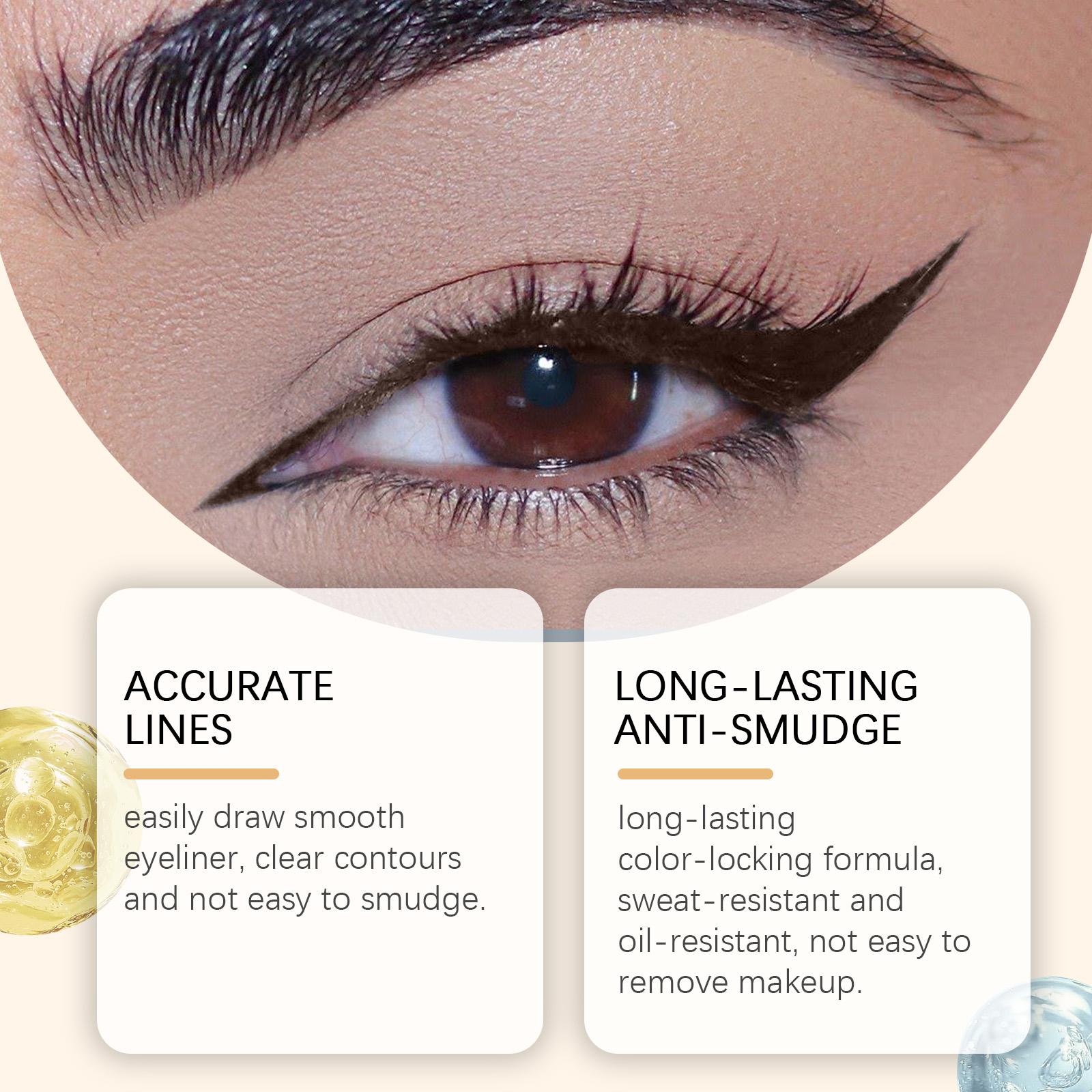 Brown Eyeliner Pen For Eye Beauty, Waterproof And Non-Fading, Smooth And Flowing Eyeliner Gel Pen