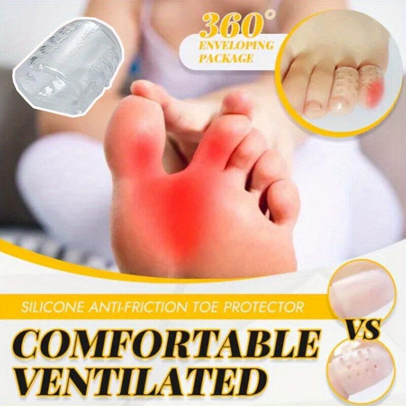 Breathable Silicone Toe Protector, 1 Count Anti-friction Breathable Toe Protector, Prevents Blisters Toe Caps Cover Protectors, Foot Care