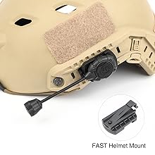 Helmet Light Military with IR + Red +White LED Task Lamp, Signal Light with 4 Mount Accessories for Fast Mich Helmet Molle System 20mm  Rail