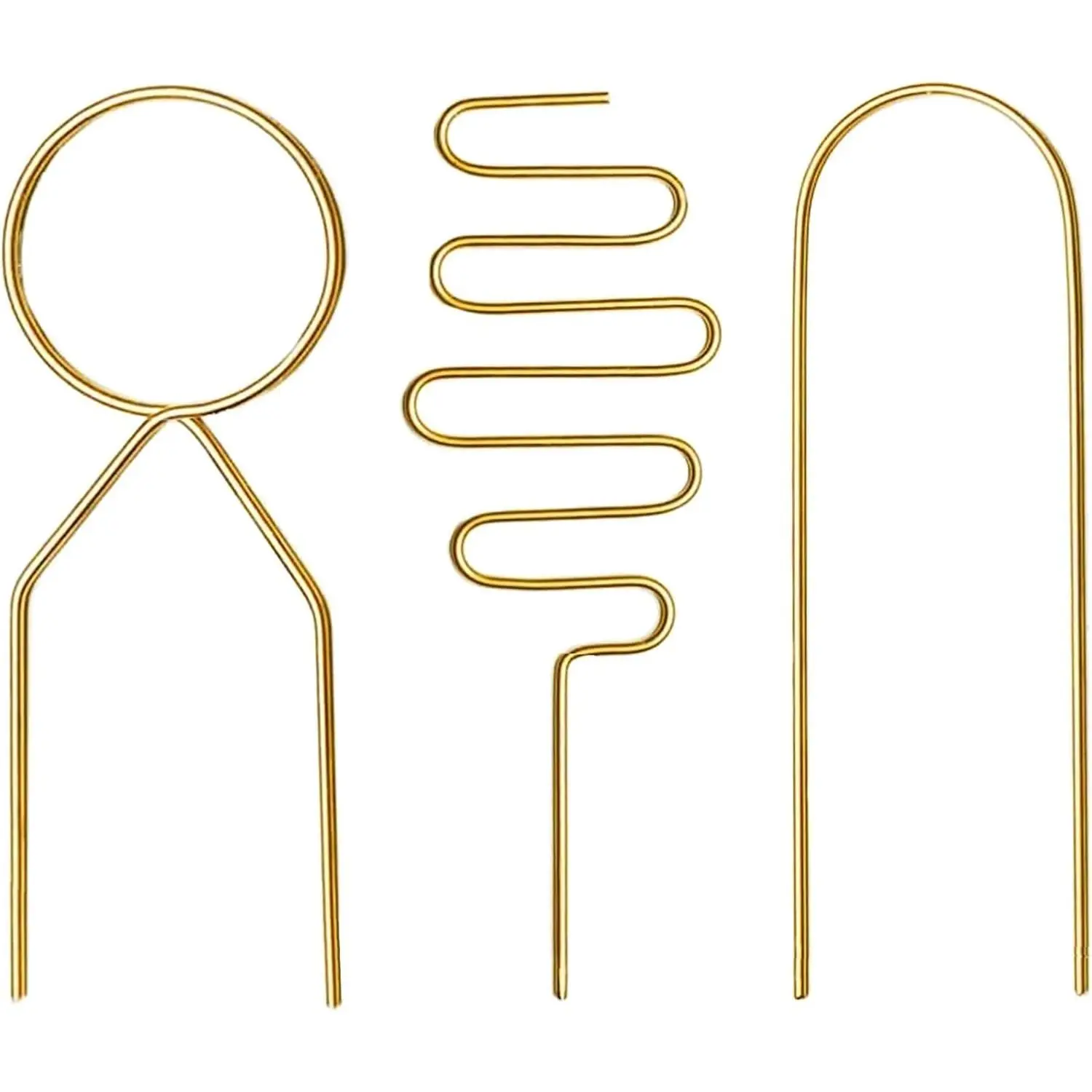 Small Metal Trellis for Potted Plants, 3 Pcs Gold Trellis for Climbing Plants Indoor, Plant Support Stake Mini House Plant Trellis for Hoya, Flower, Pothos, Monstera