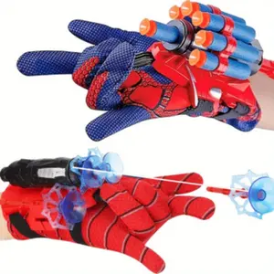 2-Pack Glove Spider Web Launcher, Wrist-Operated Toy, Fun Educational Kids Toy, Party Role Play Gift, Engaging Activity