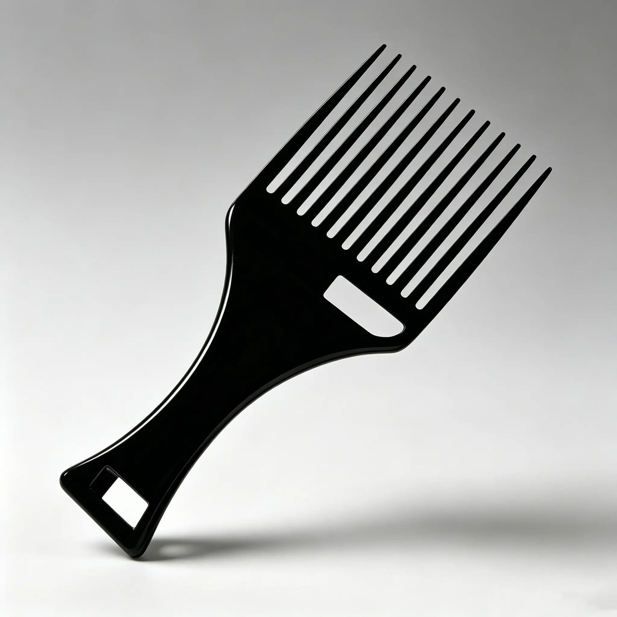 Black Wide Tooth Afro Pick Comb, Anti Static Detangling Hair Pick for Natural Curly Afro Hair Volumizing Styling Tool