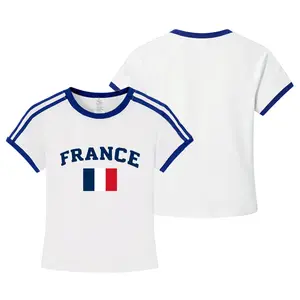 Women's France National Team Short-Sleeve Retro Soccer Jersey