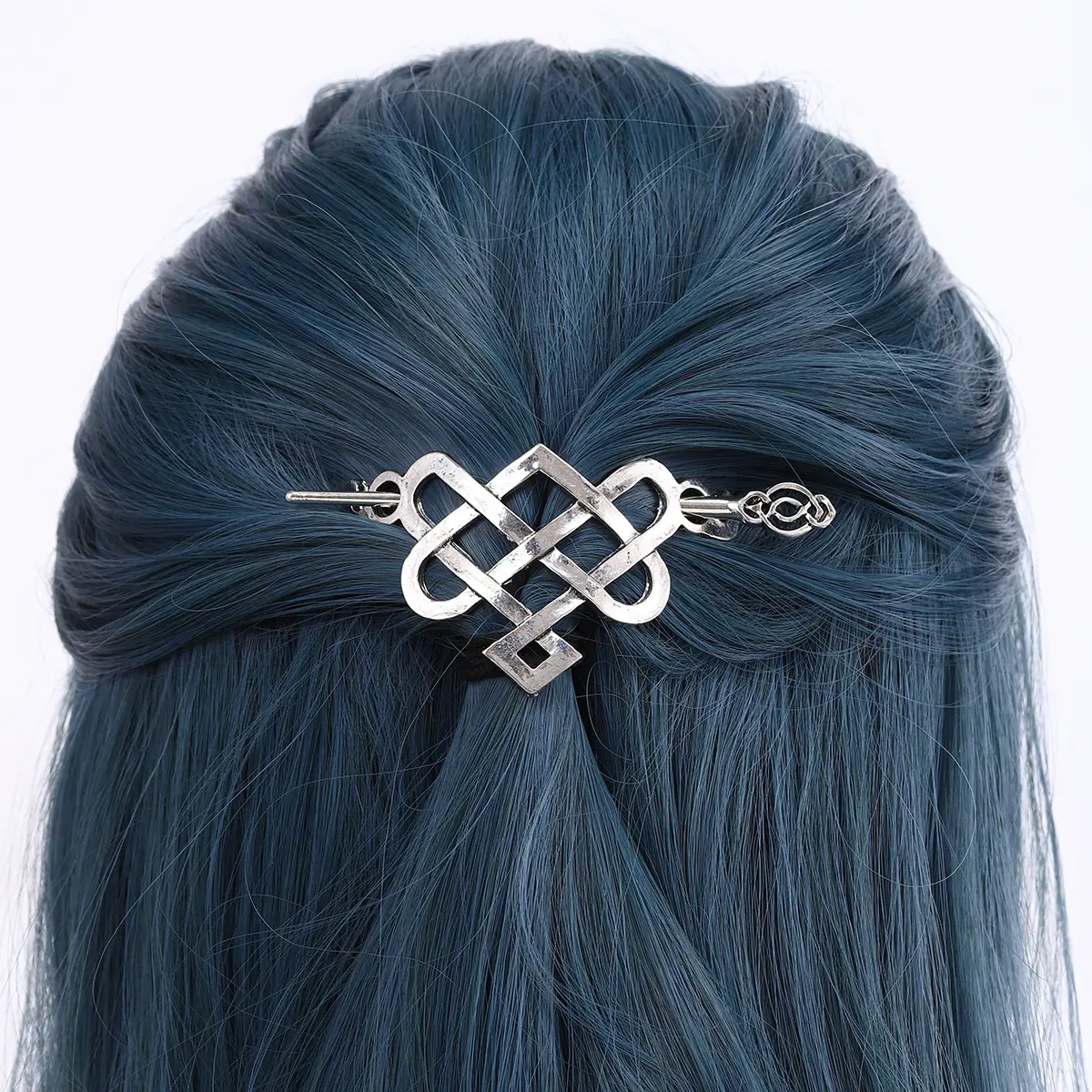 Viking Celtic Knot Hairpin Vintage Hollow Out Hair Barrette Clip Slide Geometric Metallic Hair Stick Aesthetic Retro Headpiece For Women Wedding Prom Holiday Evening Party Hair Accessories