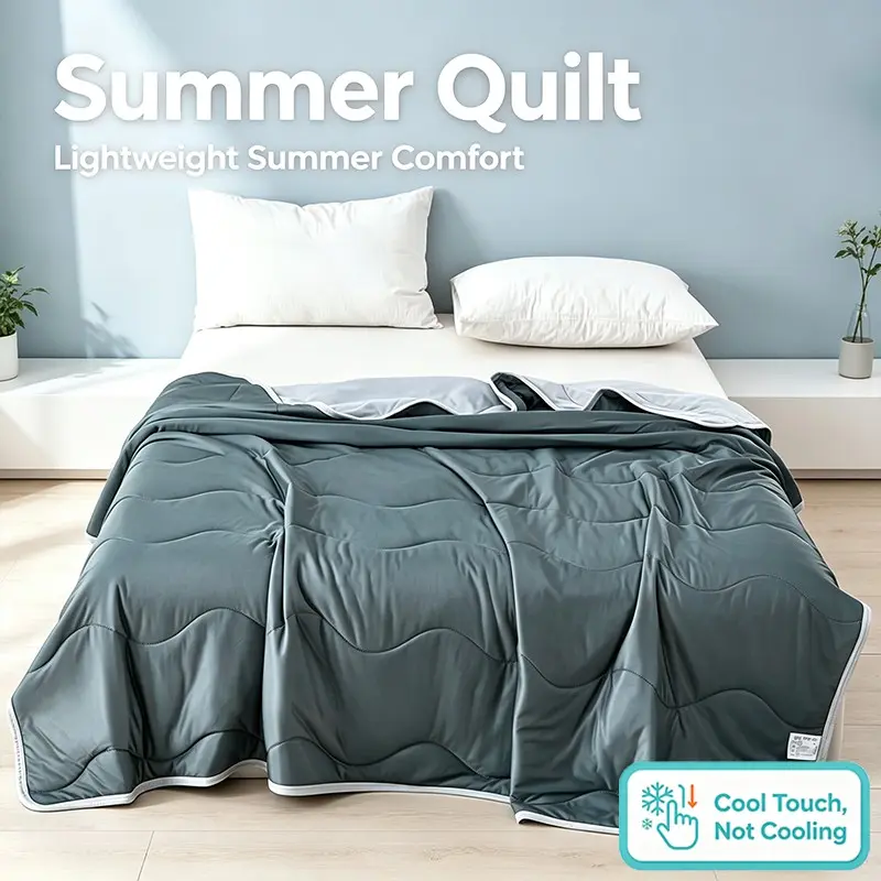 Soft Dual-Sided Cooling Summer Blanket, Lightweight Breathable Design, Cozy Chic, Quilted Bedding for All Seasons, Soft And Breathable, Multiple Colors Available, Lightweight Blankets