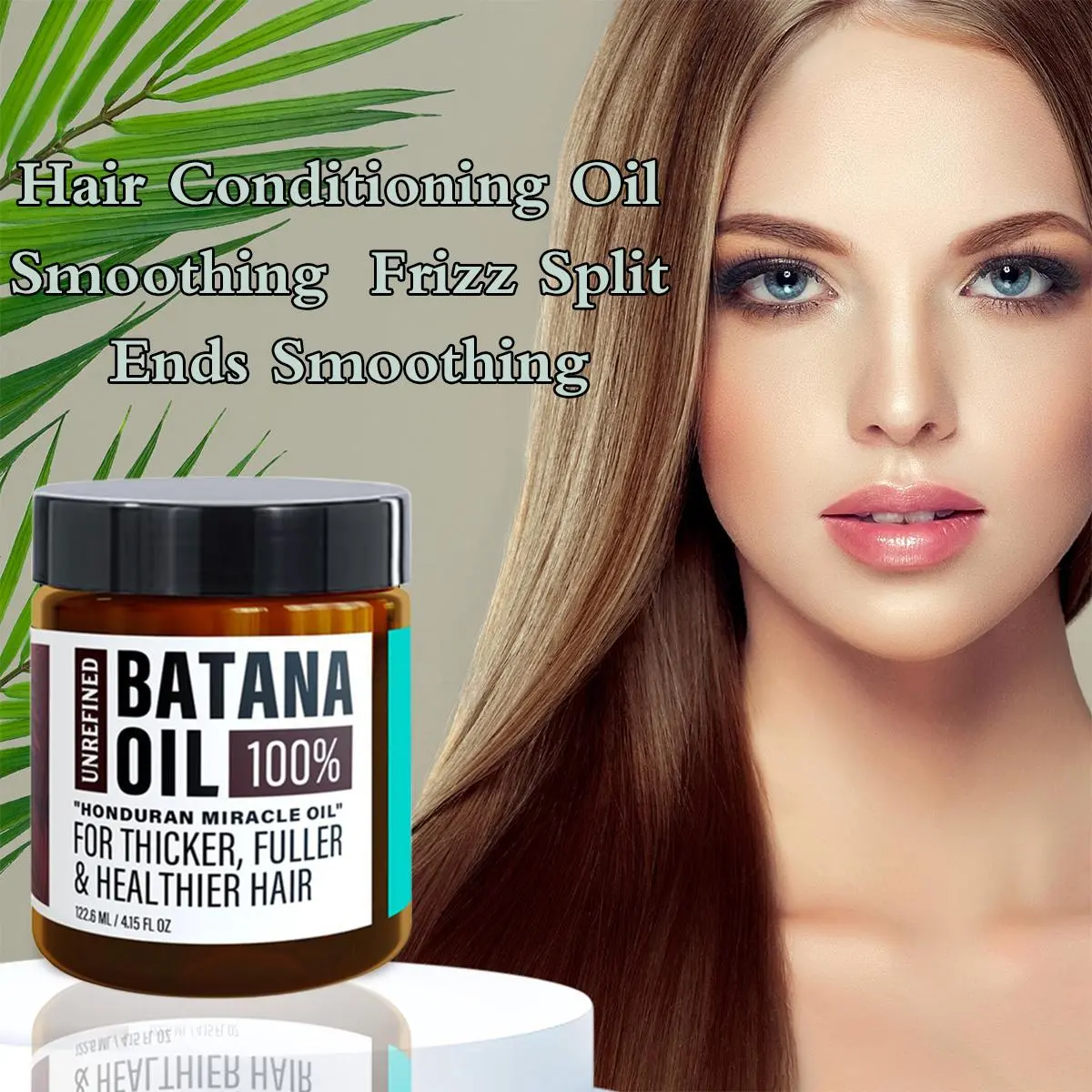 Batana Oil 100% – Honduran Miracle Oil for Thicker, Fuller & Healthier Hair  | No More Frizz, Silky Soft Hair | 122.6ml / 4.15 fl oz