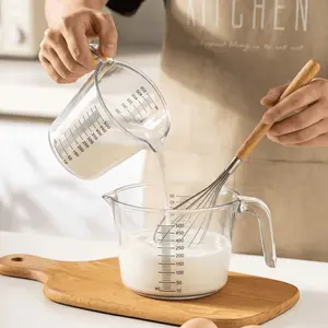 Thickened Graduated Filter Measuring Cup, High Temp Food-Grade Egg Mixing Cup for Baking, Egg & Milk Strainer Cup for Kitchen
