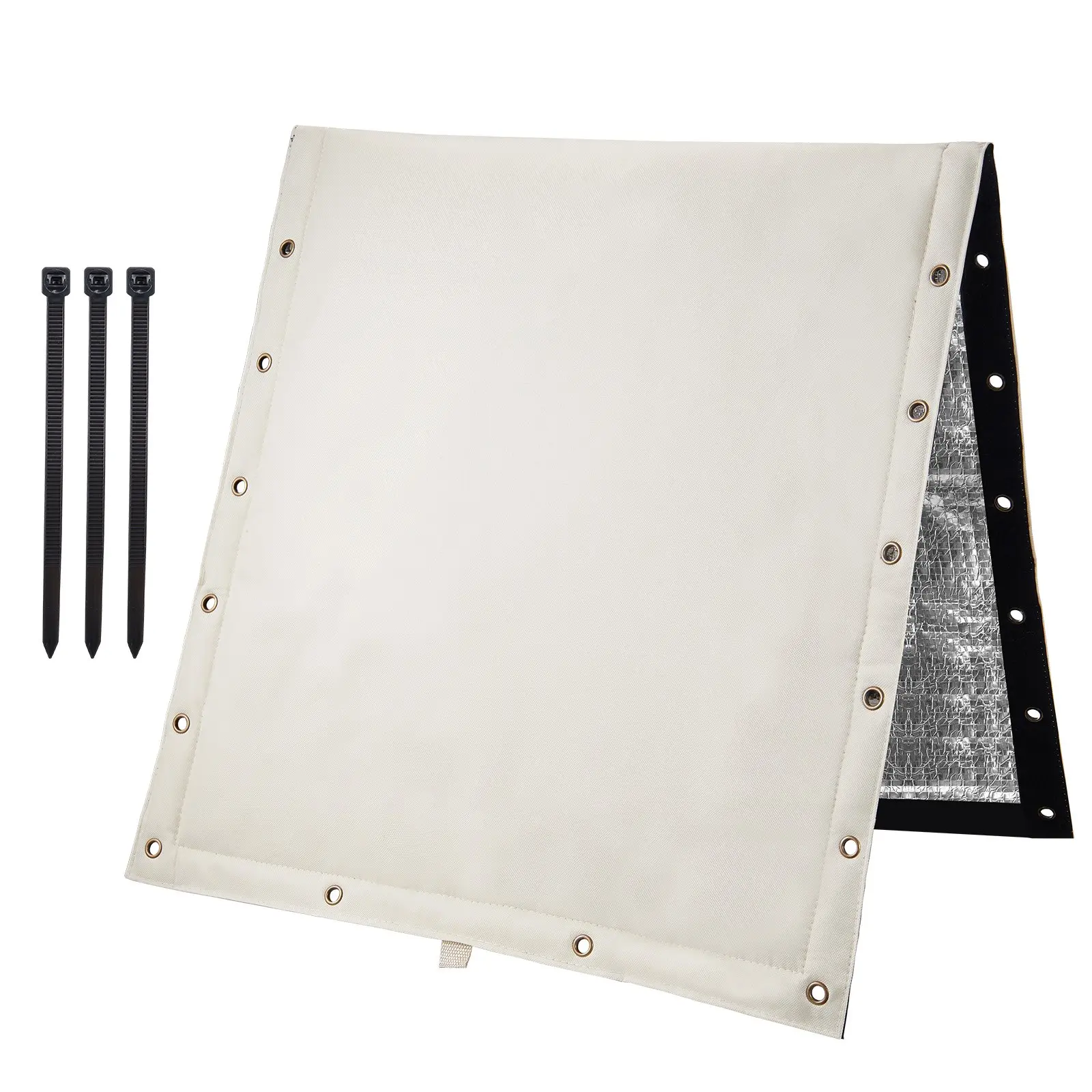 VEVOR Fiber Cotton Well Head Pump Cover, 24''Wx 24''H, Pipe Insulation Cover Sprinkler Cover for Outside Backflow Valve Cover, 600D PVC Oxford Polyester Surface Aluminum Film Thermal Insulation Layer