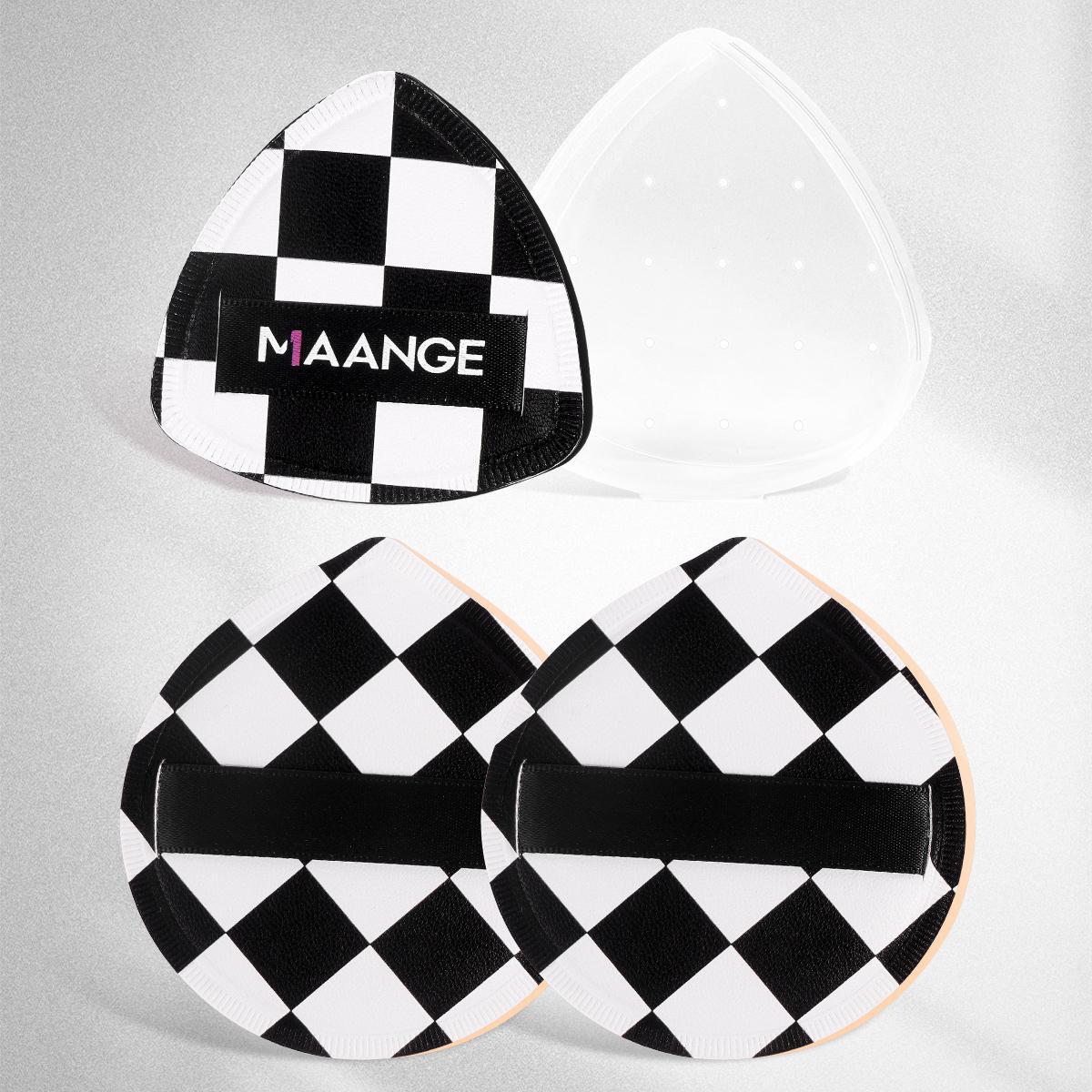 MAANGE 3pcs Cotton Candy Air Cushion Powder Puff Set, Includes 1pc Small Size Puff with Storage Box + 2pcs Large Size Puffs, Perfect for Makeup Application, Beauty Essentials