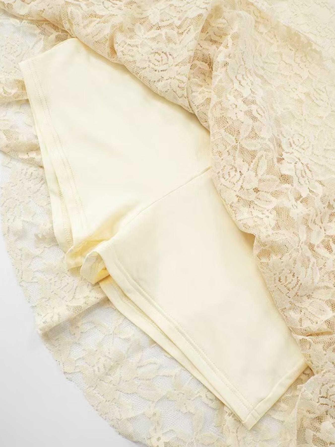 Women's Lace Knit Tube Dress, Elegant Slim Strapless Dress for Party Club Dating Wear, Ladies Summer Clothes