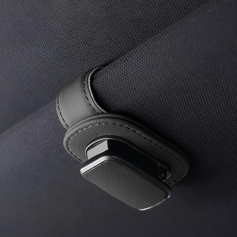 PU Leather Car Sun Visor Clip Sturdy Glasses Holder Dashboard Console Organizer Secure Eyewear Storage Accessory for Auto Interior Sun Visor for Car
