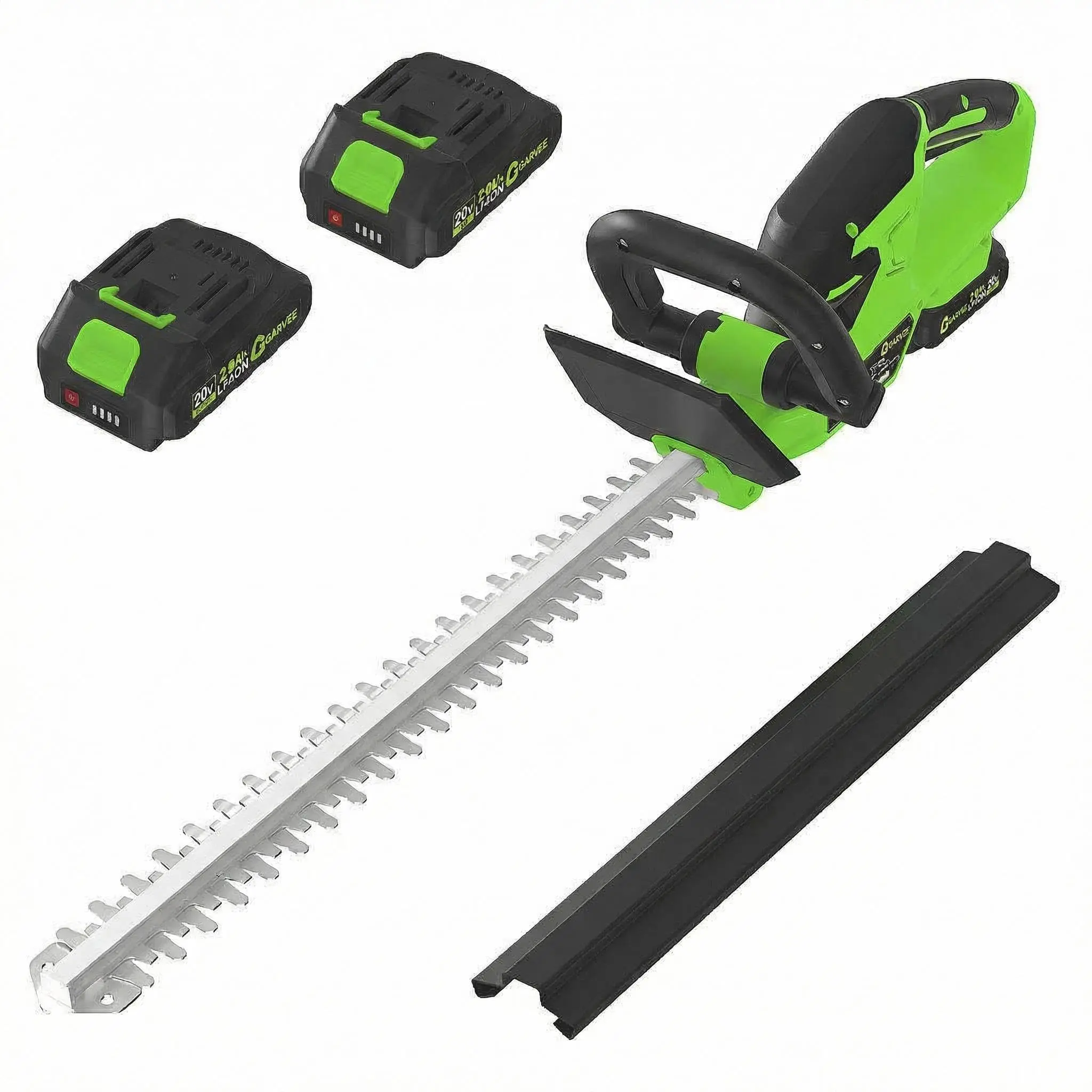 Hedge Trimmer Cordless with Battery, Electric Hedge Trimmer, 22 Inch Handheld Bush Trimmers, with  Charger, Brushless Motor, Dual Safety Switch, for Gardening, Lawns