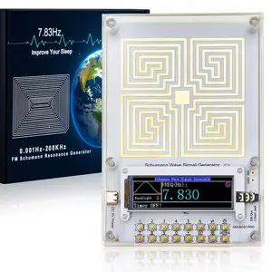Schumann Wave Resonance Generator with Timer | Adjustable Frequency Generator from 0.001Hz to 200kHz | USB-Powered Calminity Frequency Device | Suitable for Soothing Emotions, Improving Sleep, Deep Meditation , Stimulating Creativity | white, black, green