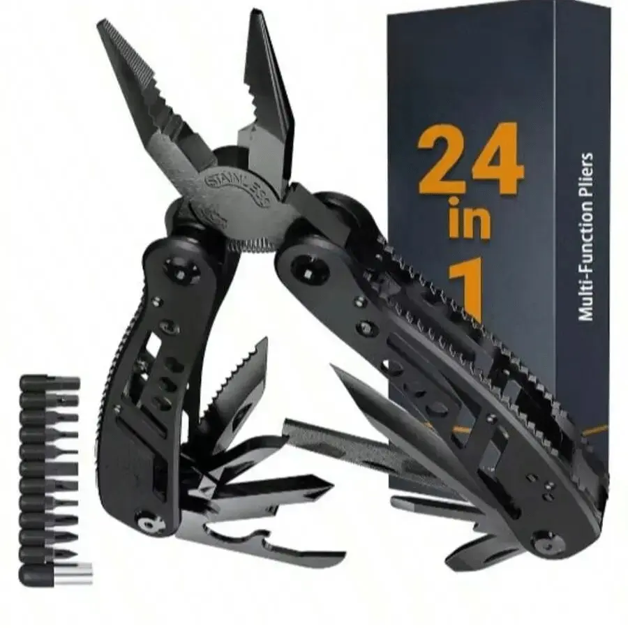 Multifunctional 24-In-1 Tool Pliers, Outdoor Multifunctional Tools, Versatile Tools, Multitool, Professional Survival Camping Hunting Gear, Ideal Gift for Men Dad Husband, Multi Purpose Tool, Portable Multi Tool