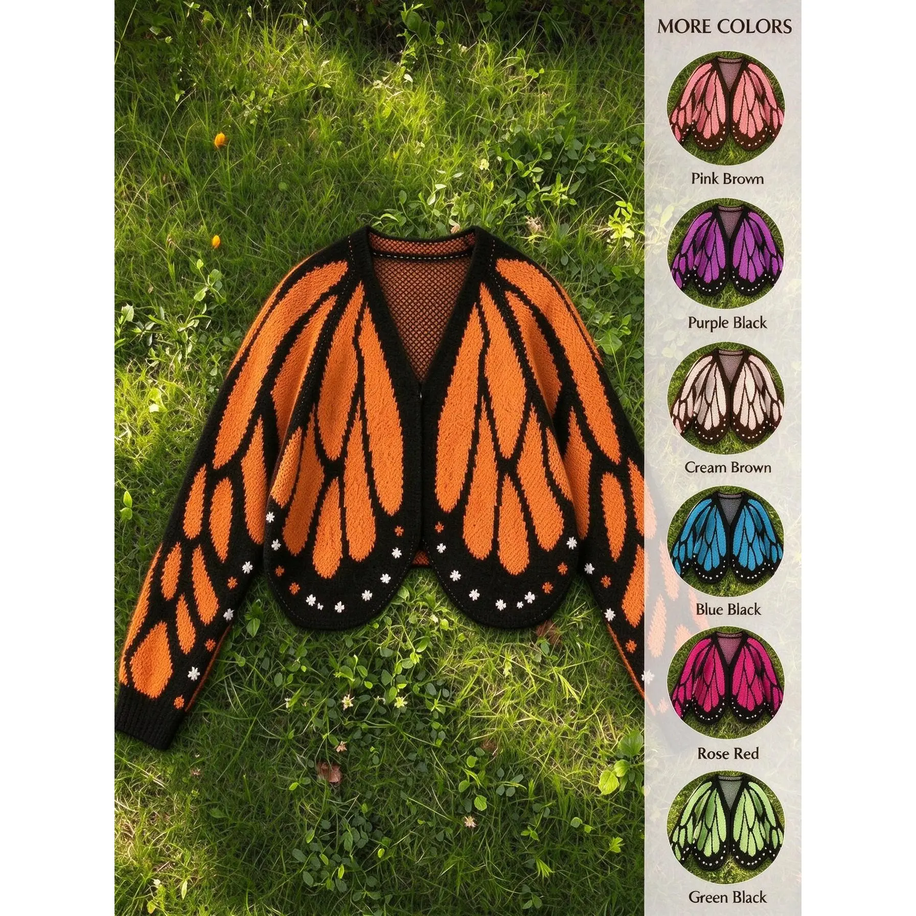 Women's Trendy Butterfly Wings Cardigan, Front Open V Neck, Bat Sleeve Short Design, Casual Fashion For Fall Coat for Vacation Parties Bat Wing Style women's cardigans