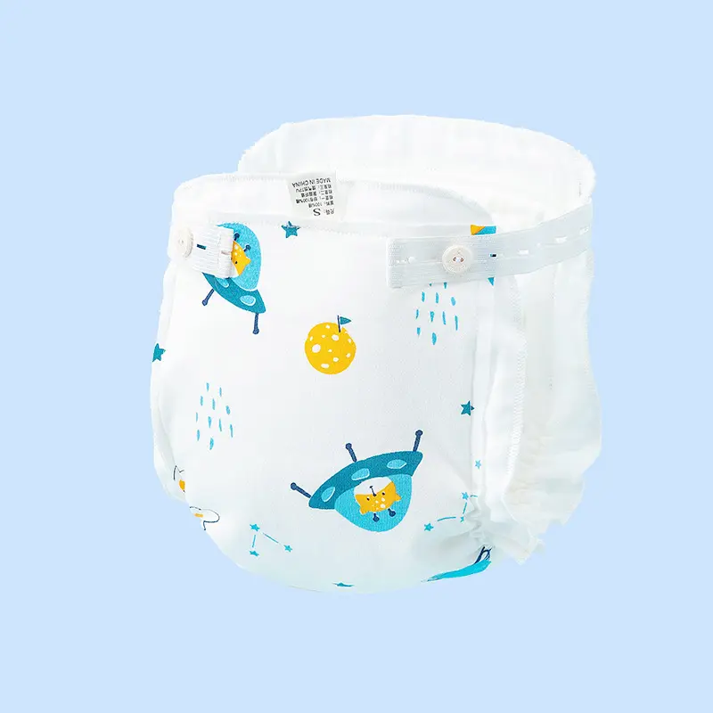 Cloud Skin Diaper 5 Pcs Washable Cloth Diapers Cotton Breathable Waterproof Reusable Baby Diaper for Newborns