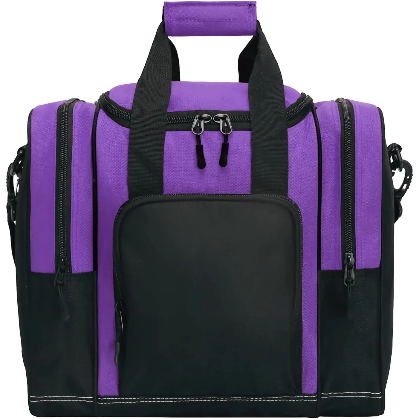Bowling Ball Bag, Single Bowling Tote with Padded Ball Holder, Ventilated Shoe Pocket & Adjustable Shoulder Strap for Adult Bowlers Men Women