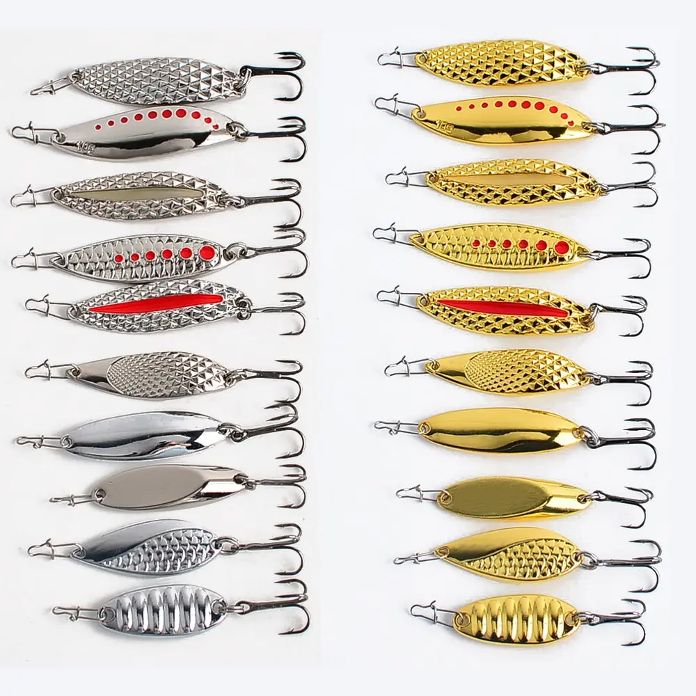 20pcs Lure Flasher Set, 10g/15g/20g Silver Color Mixed, Glow Fishing Bait, Long Cast Fishing Gear, Night Light Fishing Accessories