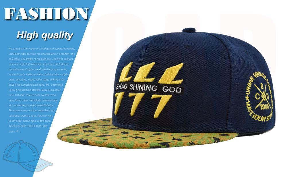 Cross-border three-dimensional embroidery hip-hop cap, embroidered baseball cap, personalized flat-brim cap, trucker cap, trendy youth cap