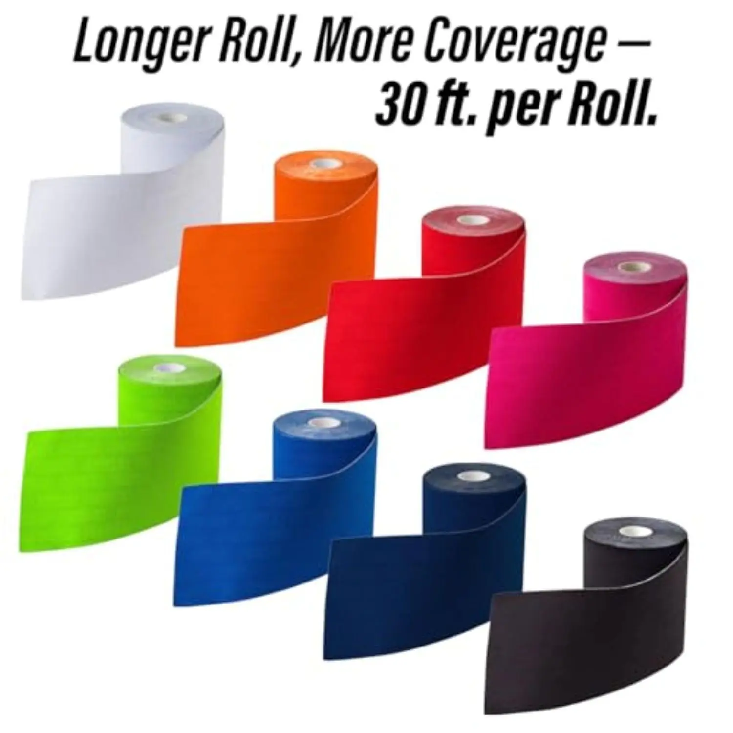 Sports Football Turf Tape, Black, 4 in Wide 10 yd Long, Thick-Stretch Breathable Kinesio Tape for Mobility, Waterproof & Stay-On Design