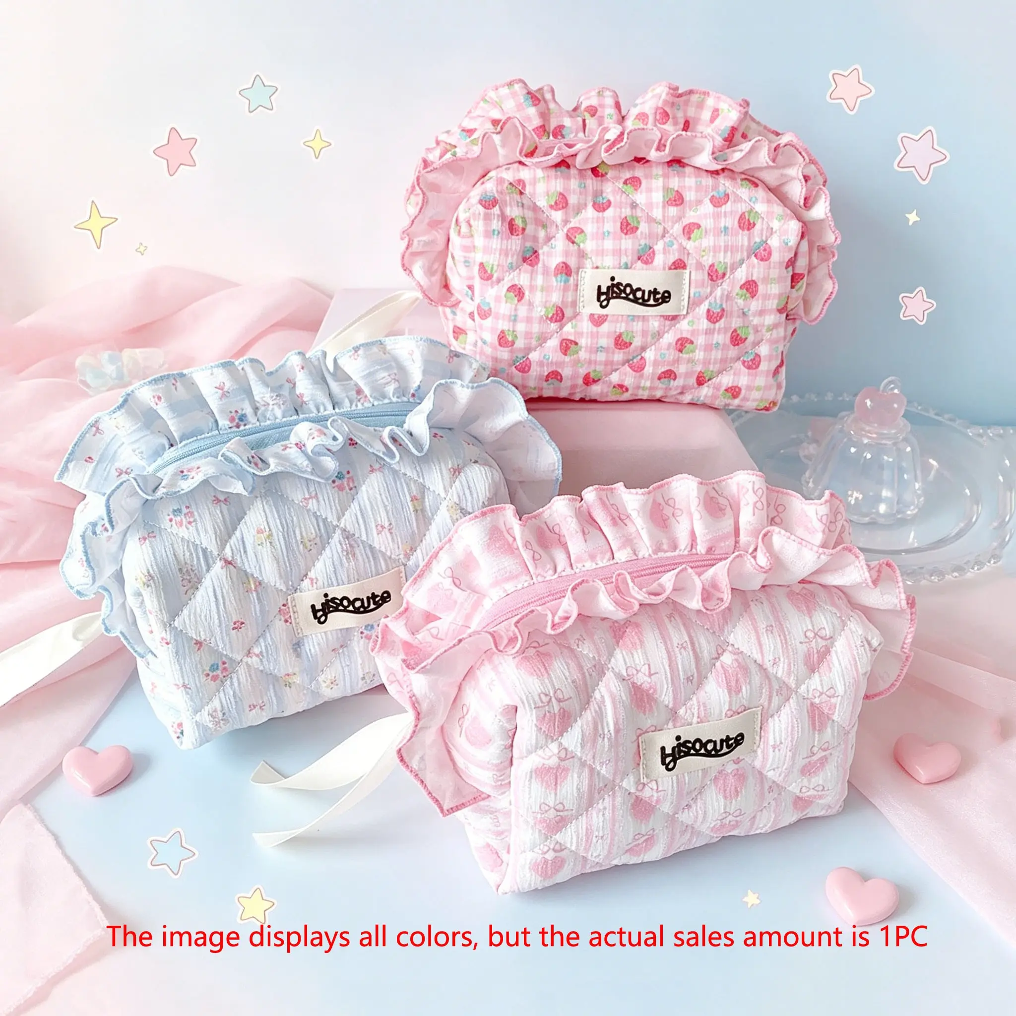 Cute Cartoon Strawberry Makeup Bag, High-Quality Portable Wash Kit, Student-Friendly Design, Adorable Pen Case, Perfect Gift Idea