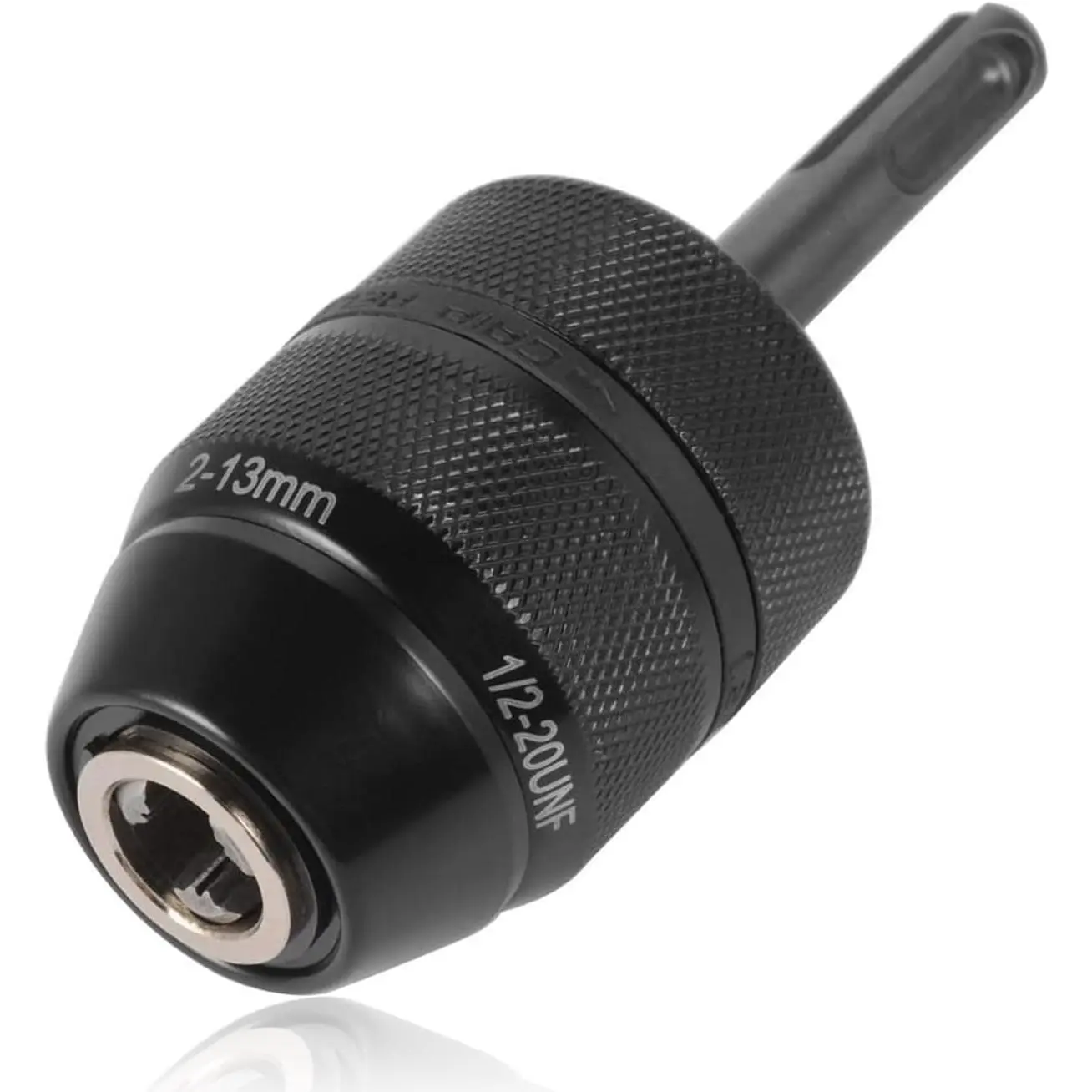 2-13MM Keyless Drill Chuck with SDS Plus Adaptor, Professional Heavy Duty 1/2-20UNF Mount Quick Change Self-tighten Drill Chuck Adapter Converter Rotary Hammer Conversion Tool