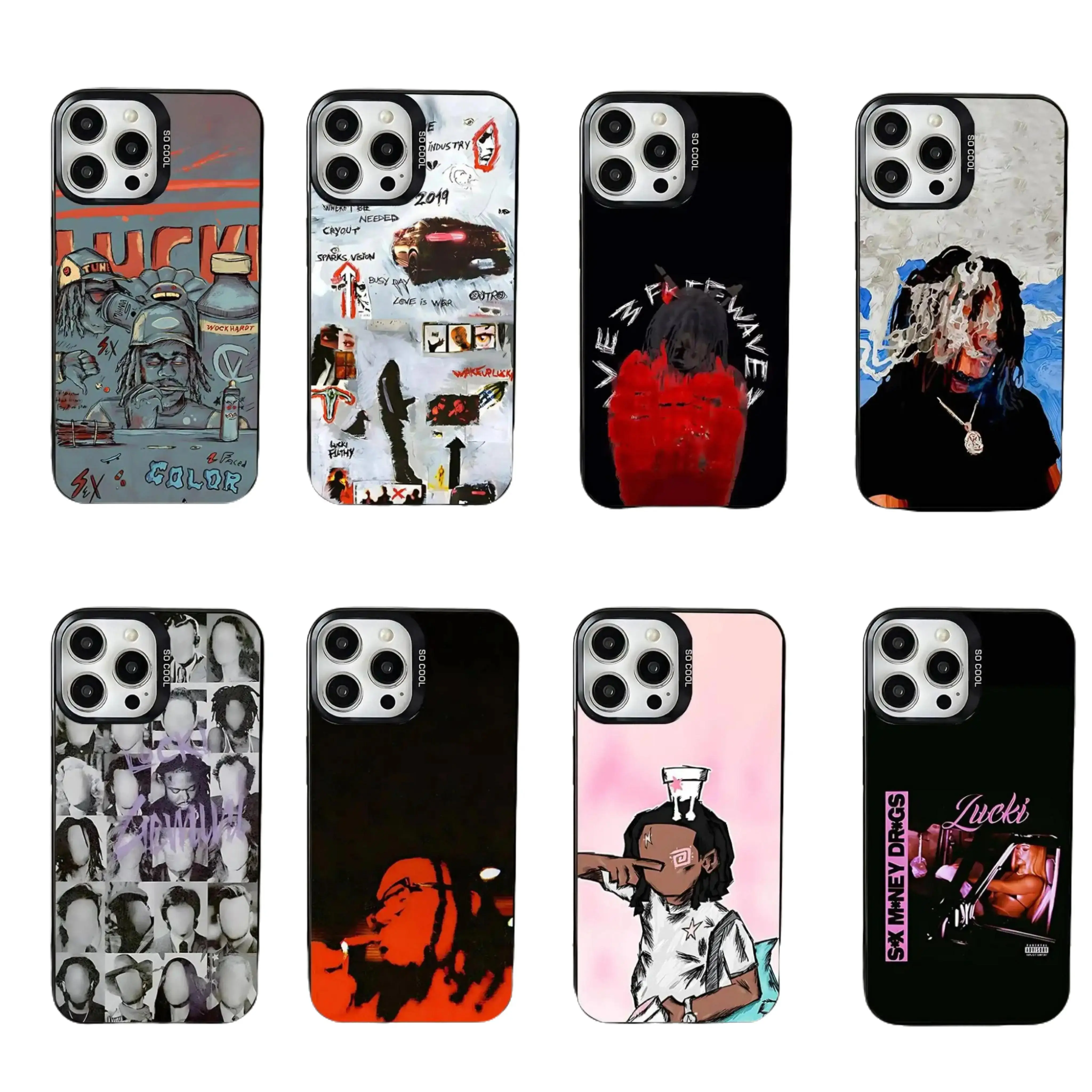 L-Lucki Rapper Gemini Personalized Smartphone Casing - Durable Anti-Fall Bumper, Cartoon Anime Trend Aesthetic Accessory, for iPhone 17 16 15 14 13 12 11 Air Pro Max Plus, Samsung Galaxy S26 S25 S24 S23 S22 S21 Ultra Plus Fe (Black), Accessories