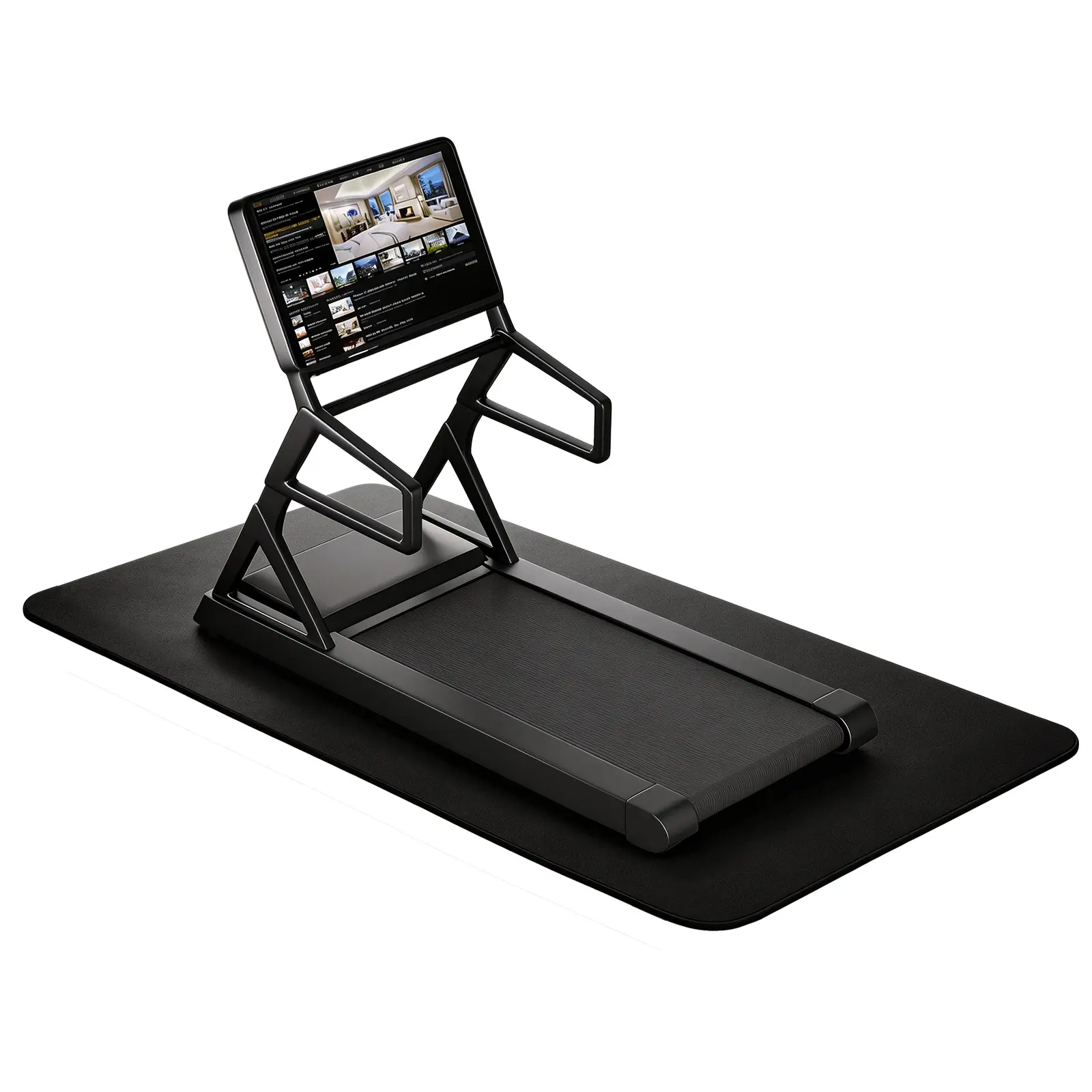 6mm Thick Heavy Duty Treadmill Mat Only, ONLY Mat No Machine Included, Non-Slip High Density PVC Shock Absorbing Floor Protector for Spin Bike Elliptical Rowing Machine Walking Pad