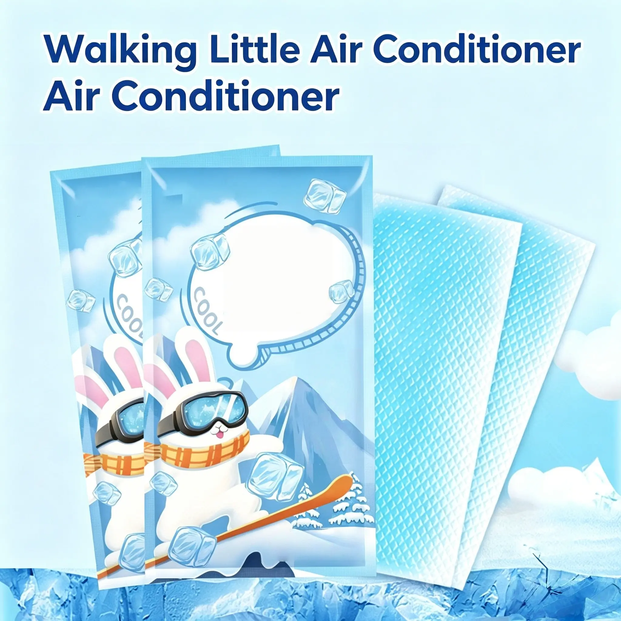 10-Pack Cooling Patches, Heat Relief Ice Patches for Summer, Refreshing Student Cooling Pads, Adult Fever Reducing Patches, Phone Cool Patches, Ice Packs