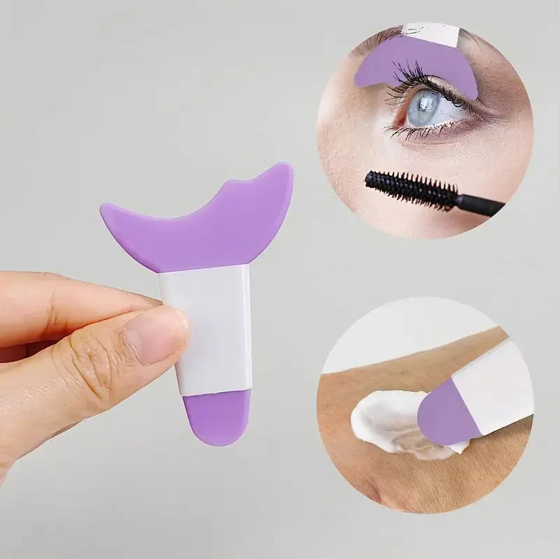 Silicone Mascara Eyelash Shield Applicator Guard Tool Multifunction Eyelash Eyeshadow Pads Reusable Eyelashes Guide Tool