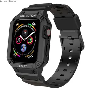 Rugged 2-in-1 Integrated TPU Case and Band for Apple Watch, Shockproof Sport Strap Compatible with Series 1–11, Ultra & SE (38–49mm)