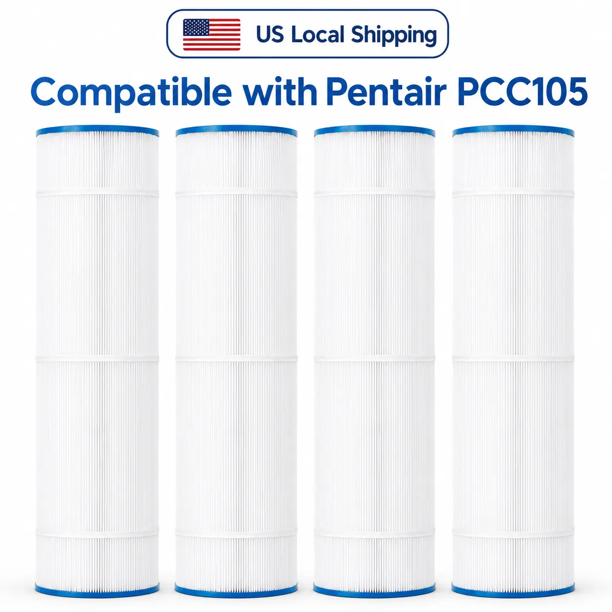 PCC105 Pool Filter 4-Pack for Pentair CCP420 C-7471 FC-1977 R173576