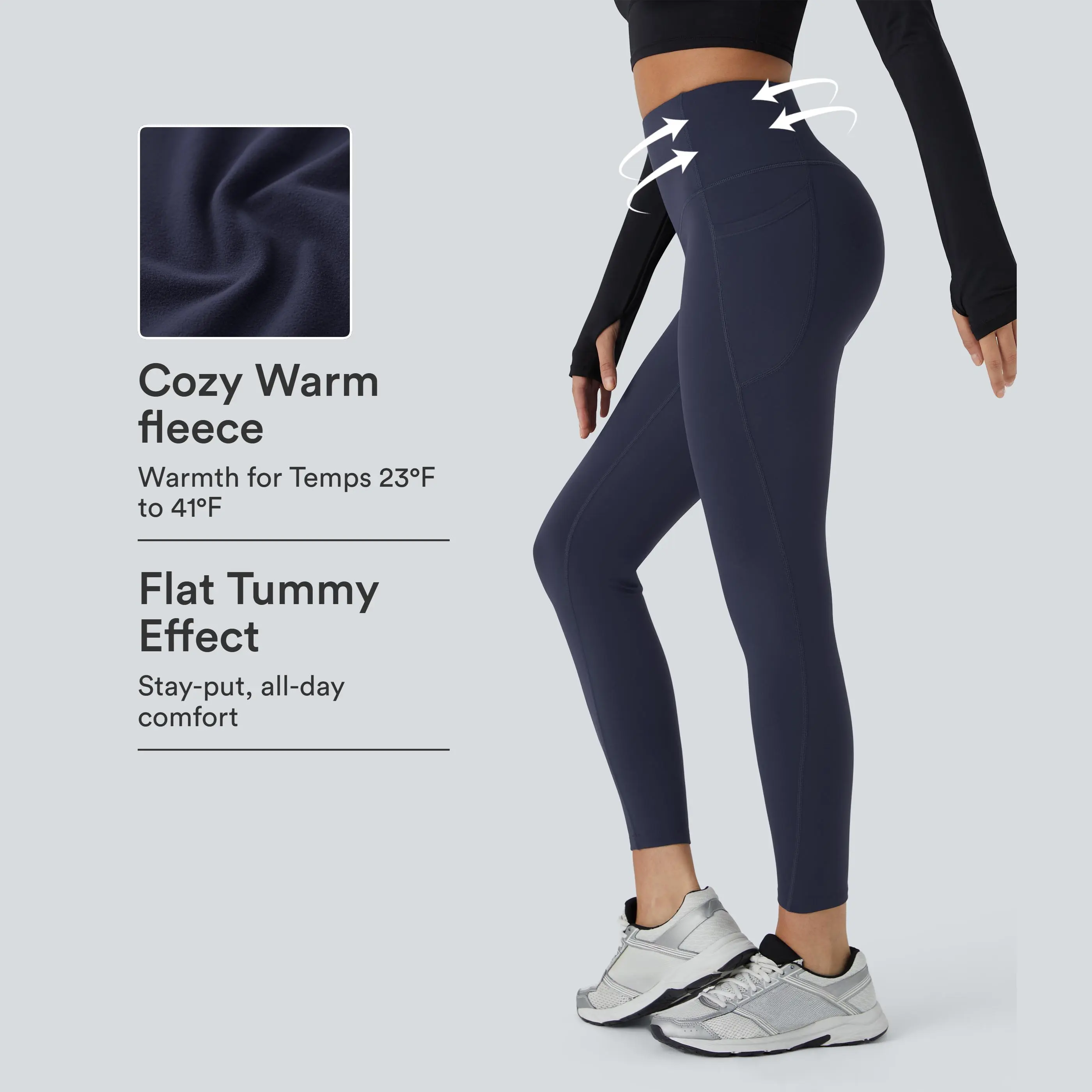 Halara SoftlyZero™ Plush Thermal High Waisted Tummy Control Pocket Workout Leggings