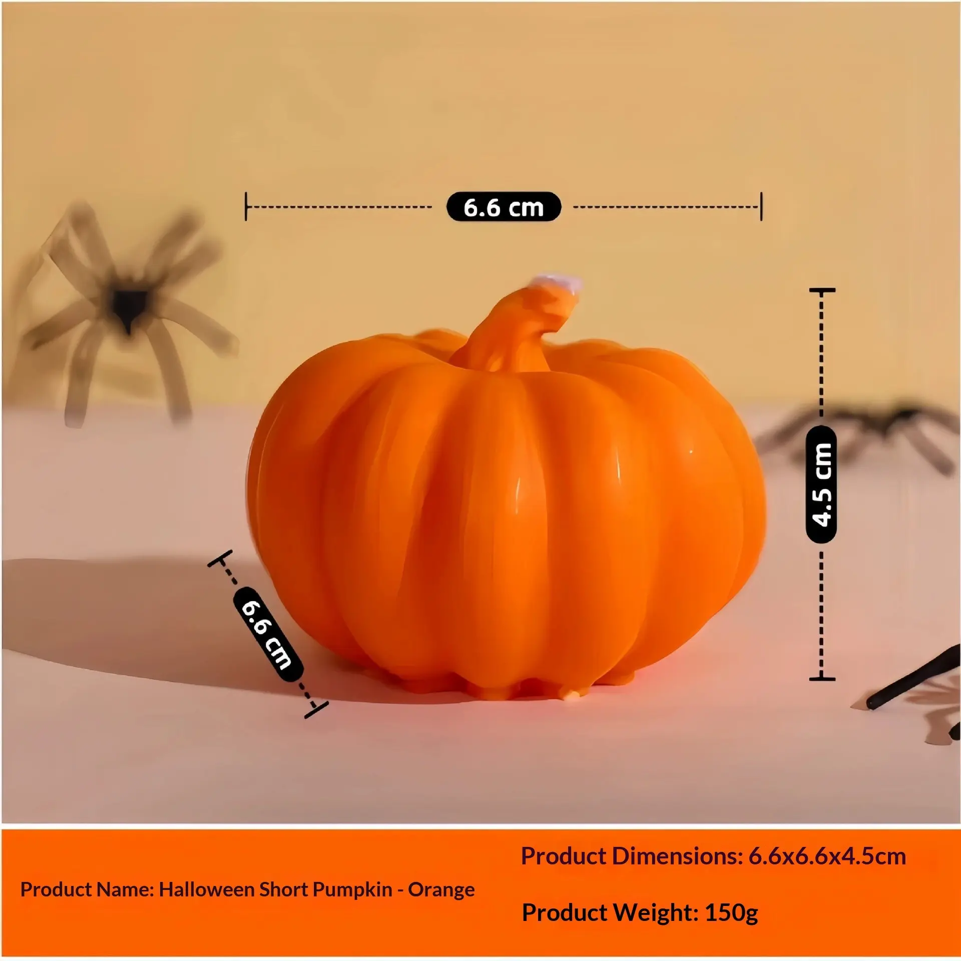 Halloween Pumpkin Scented Candle Ornament, // Pumpkin Candle, Party/home Decor Atmosphere Candle, 1pc