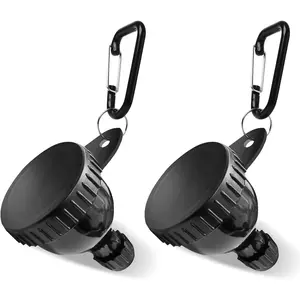 2 Pack Protein Powder Container to Go Funnel-Mini, Water Bottle Funnel for Gym Powders(50ml), Funnel with Keychain and Keyring, Protein Powder Funnel