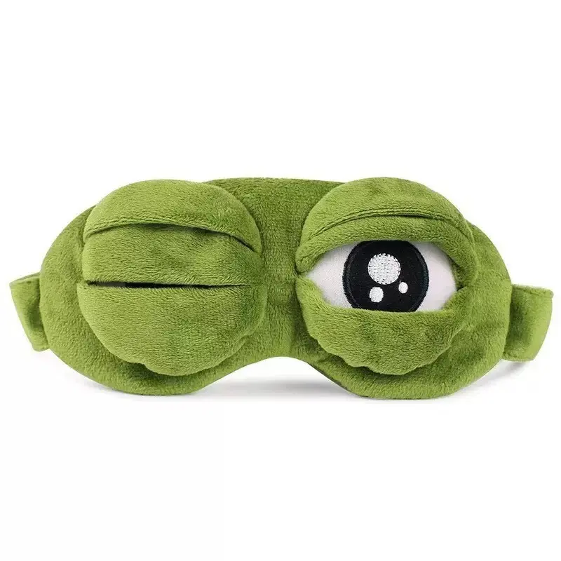 3D Funny Frog Sleep Mask, Cute Animal Eye Mask, Soft Comfortable Lightweight, Suitable for Kids and Adults, Dark Light Blocking, Travel, Naps, Night Sleep, Eye Covers for Sleeping