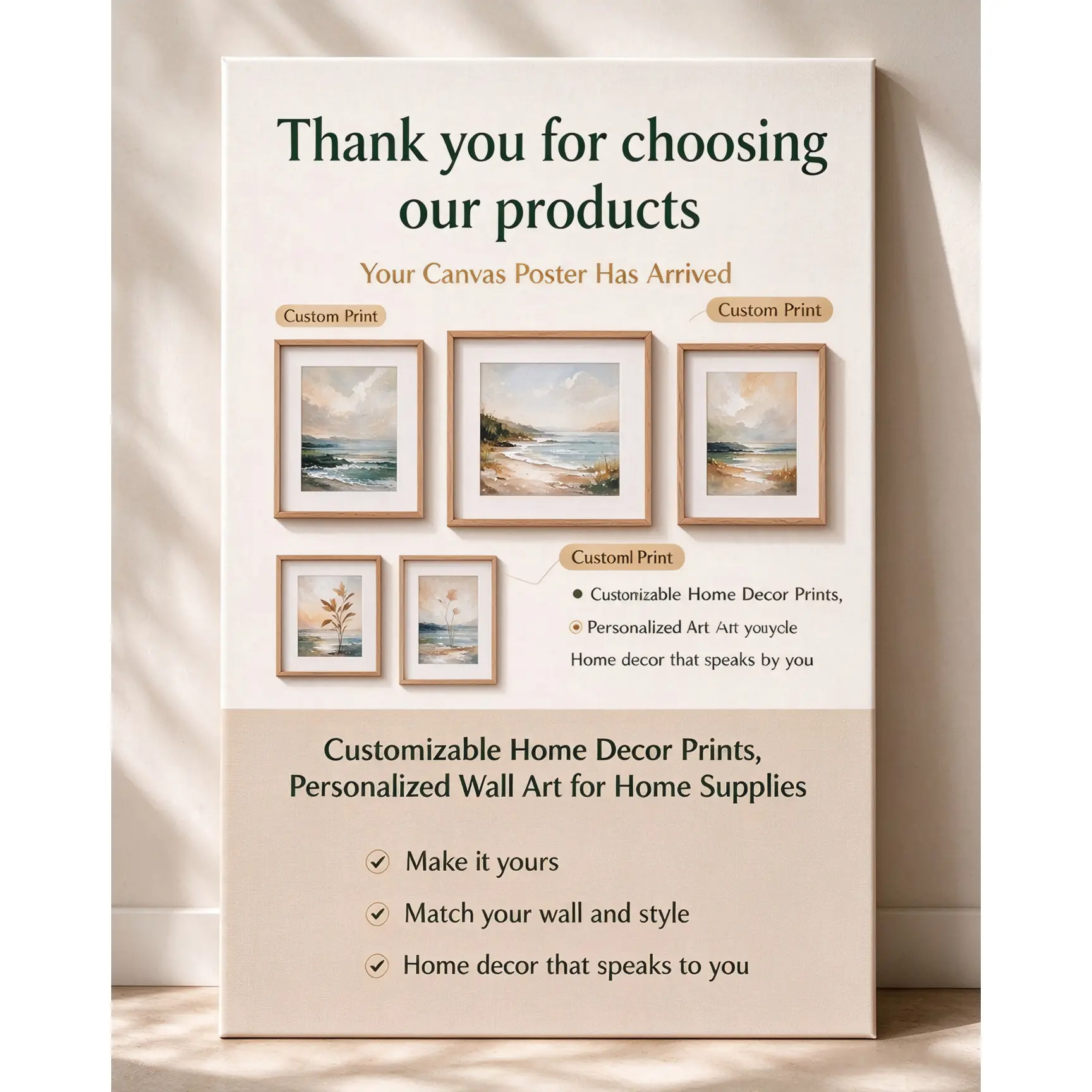 Customizable Home Decor Prints, Personalized Wall Art for Home Supplies