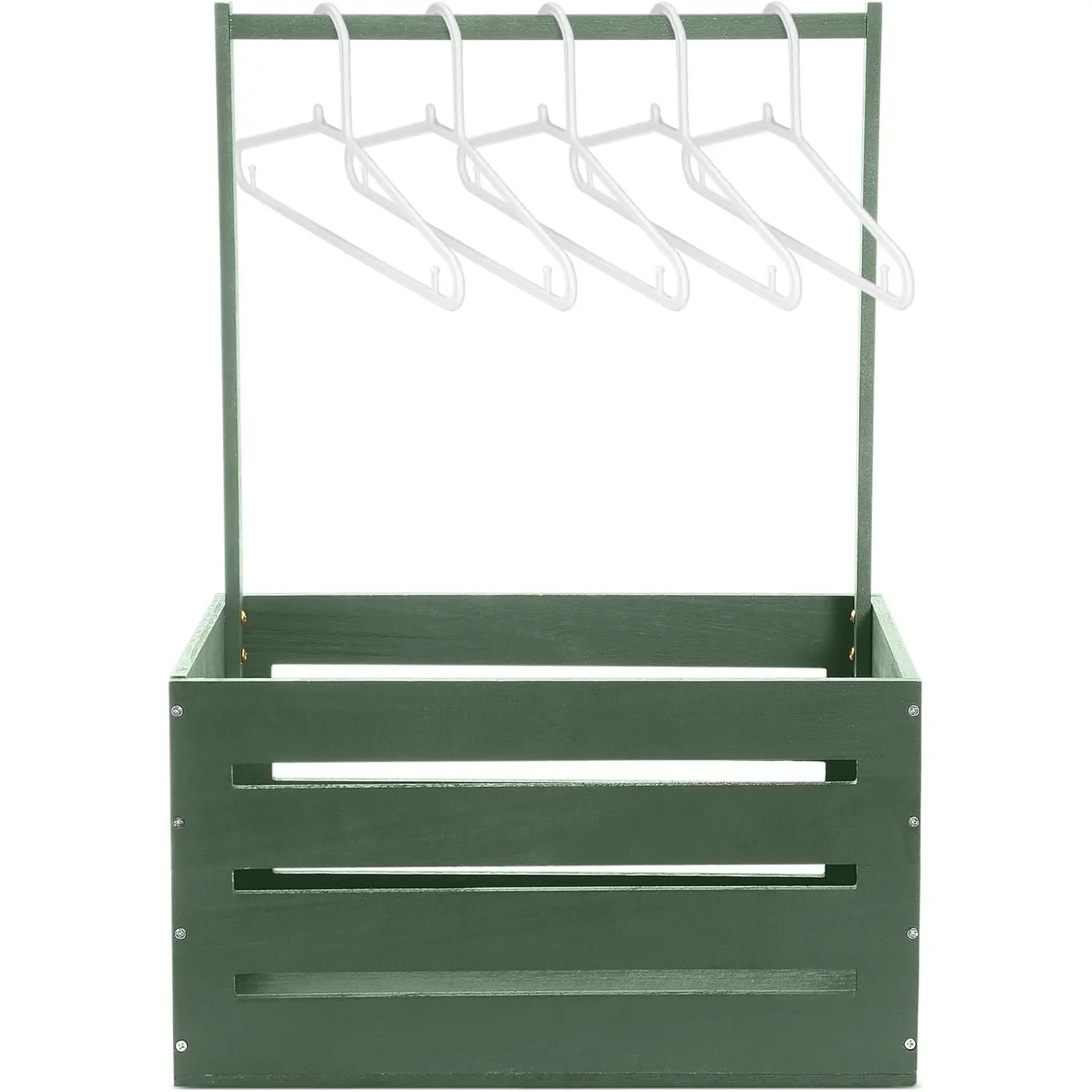 Sage Green Wooden Storage Basket with Handle - Clothes Storage for Baby Shower, Gender Reveal Gifts - Gift Idea for New Parents, Teachers, Neighbors, Housewarming Home Organizer, Teacher, Matched Screws