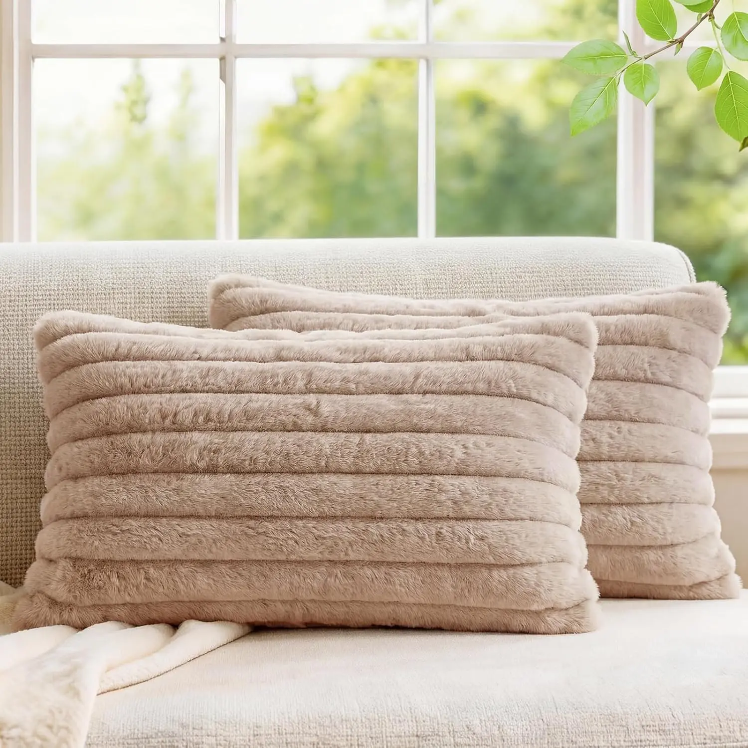 2-Pack Flannel Pillowcases, Modern Polyester Soft Warm Autumn Winter, Elegant Simple Design, Cozy Bedroom Bedding Accessories, Bedding Essentials