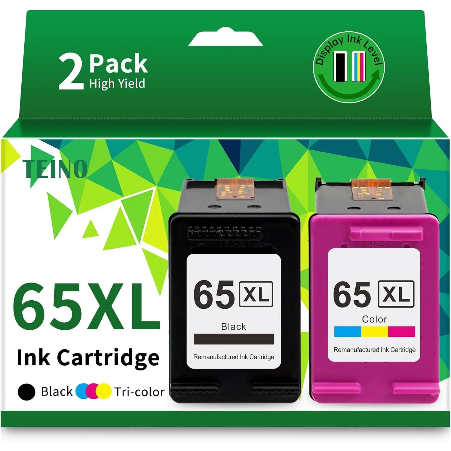65XL 65 Ink Cartridges Black/Color Combo Pack Replaced for  Ink 65