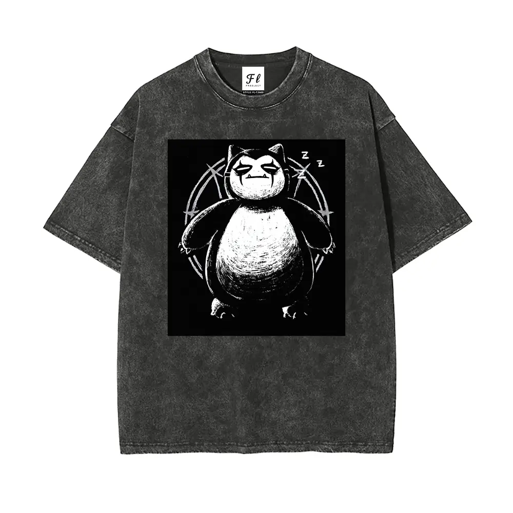 Unisex Graphict Washed T-Shirt Personalized Pattern Y2k Clothing Round Neck Washed T-Shirt,Women's Clothing 100% Cotton, Menswear, Top, Vintage Style,Summer Casual Oversized