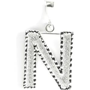 Personalized 1.0 Inch Solid .925 Sterling Silver Initial A-Z Charm
