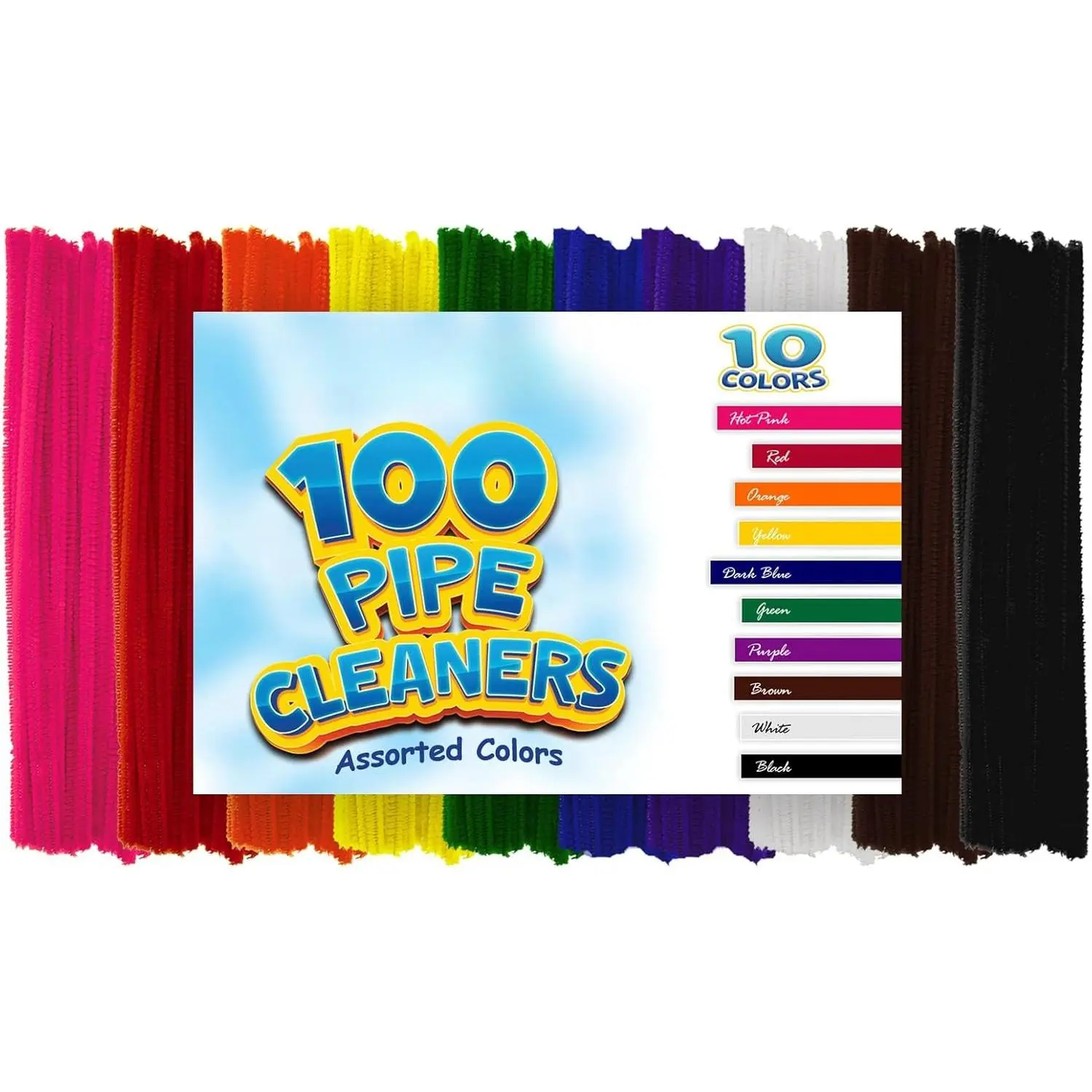 Assorted 100 Pack 6 Inch